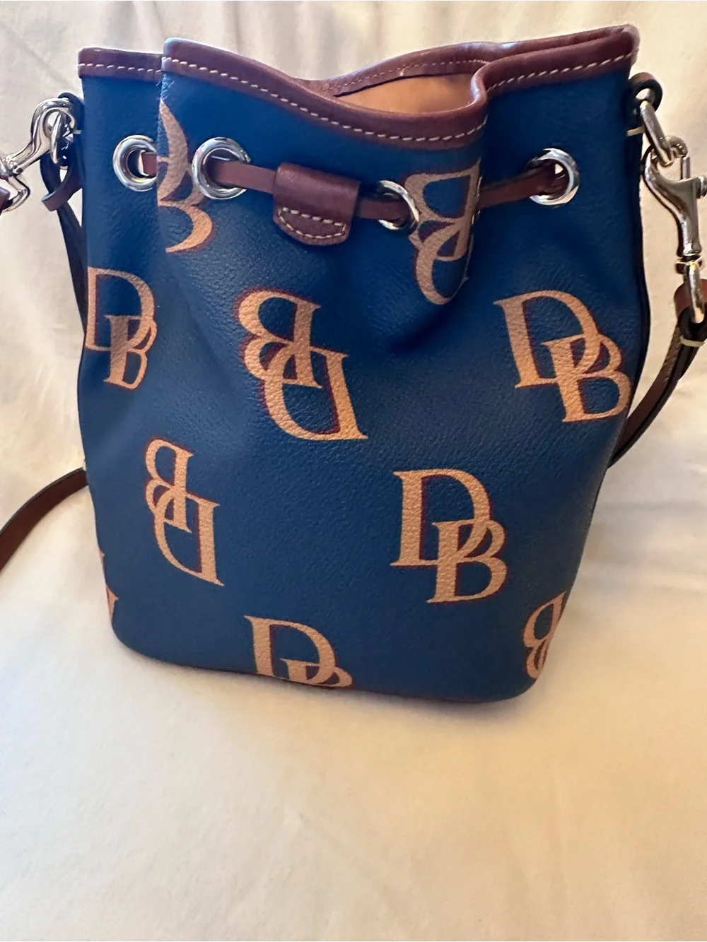 Dooney & Bourke Monogram Drawstring Shoulder Bag ~ Rare!!